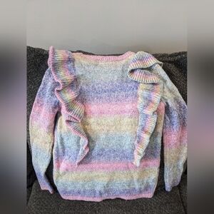 Tucker + Tate Colorful Long Sleeve Ruffle Sweater